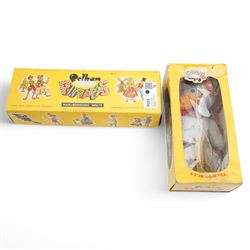 Pelham frog puppet in original box, together with Pelham Womble puppet