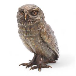 Sally Arnup, FRBS, ARCA, (1930-2015): Little Owl, bronze, signed and numbered VVX, H16.5cm