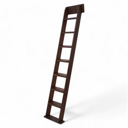 19th century pitch pine library step ladders