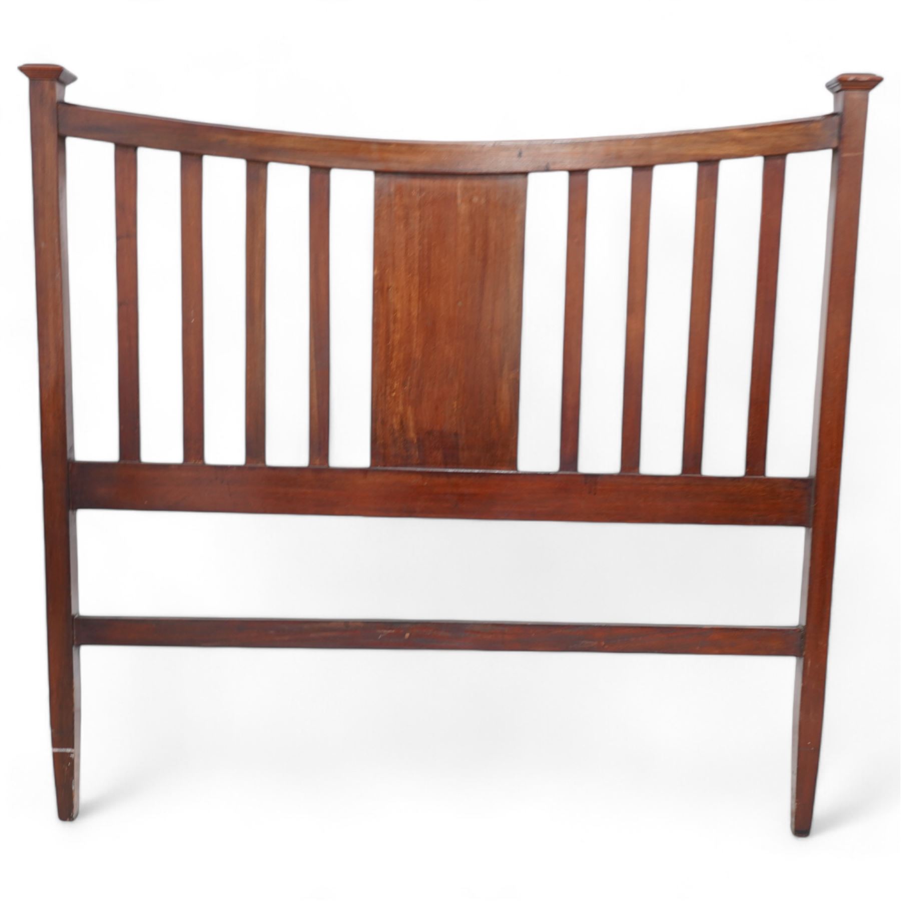 Edwardian inlaid mahogany 4' 6'' double bedstead 