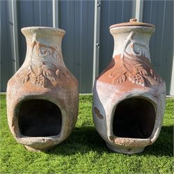 Pair of clay chimneas  - THIS LOT IS TO BE COLLECTED BY APPOINTMENT FROM DUGGLEBY STORAGE, GREAT HILL, EASTFIELD, SCARBOROUGH, YO11 3TX