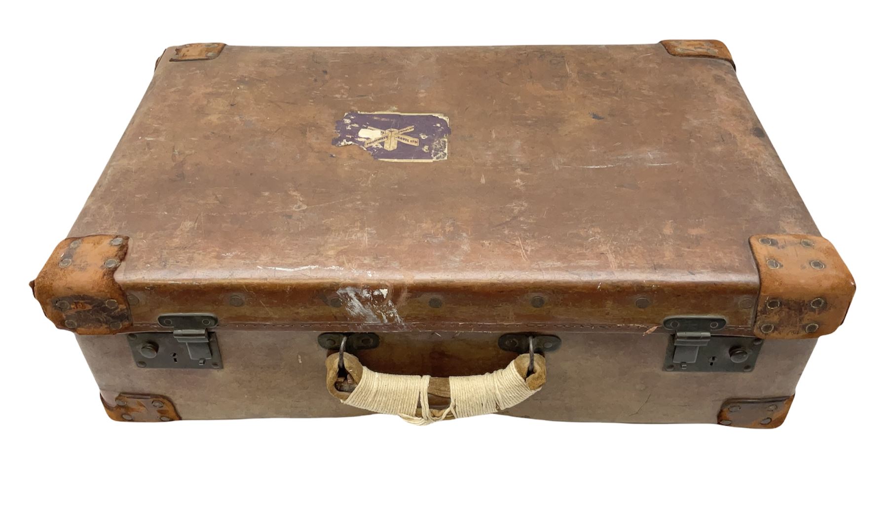 Lot - Two vintage suitcases by H. J. Cave and Sons of London one