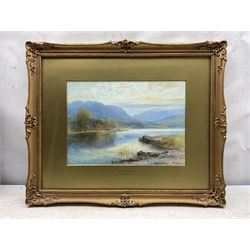 Emil Albert Krause (British 1866-1922): 'On Rydal Water' and 'On Wast Water', pair watercolours signed and titled 23cm x 33cm (2)