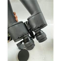 Praktica Super Zoom 20-100x70 binoculars, with lens caps, in soft carry case