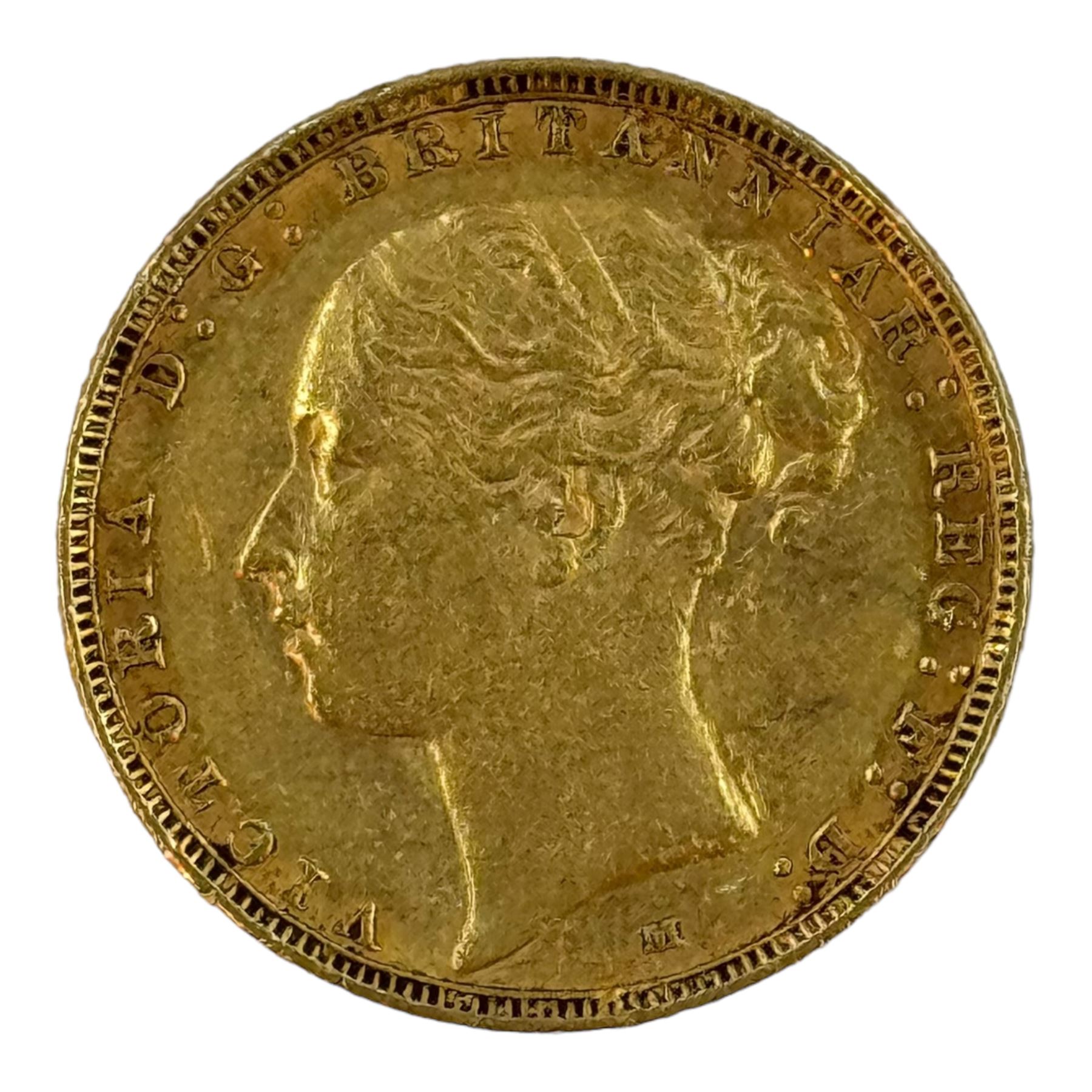 Queen Victoria 1886 gold full sovereign coin, Melbourne mint