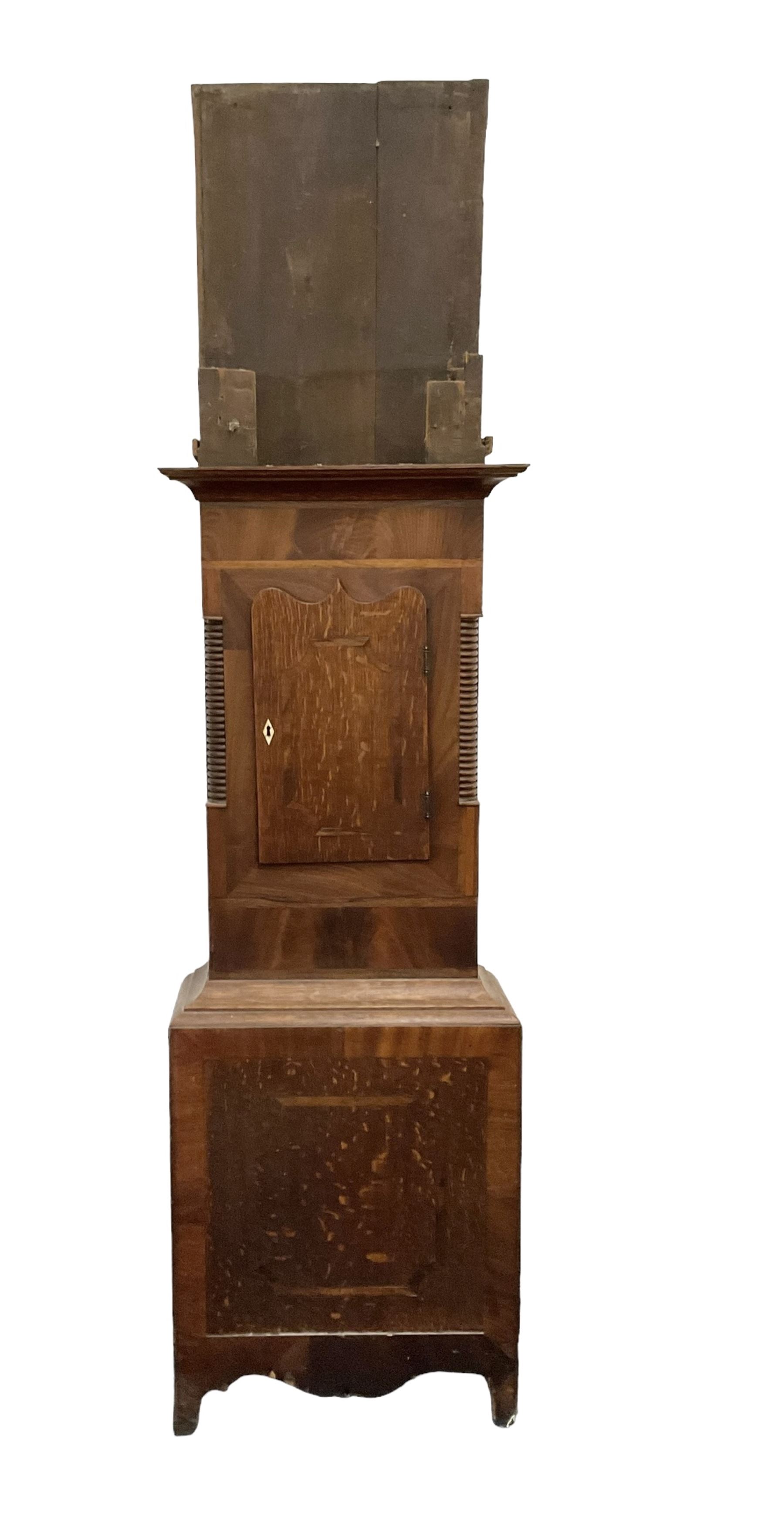 19th century longcase clock with a painted dial and German Black Forrest movement.