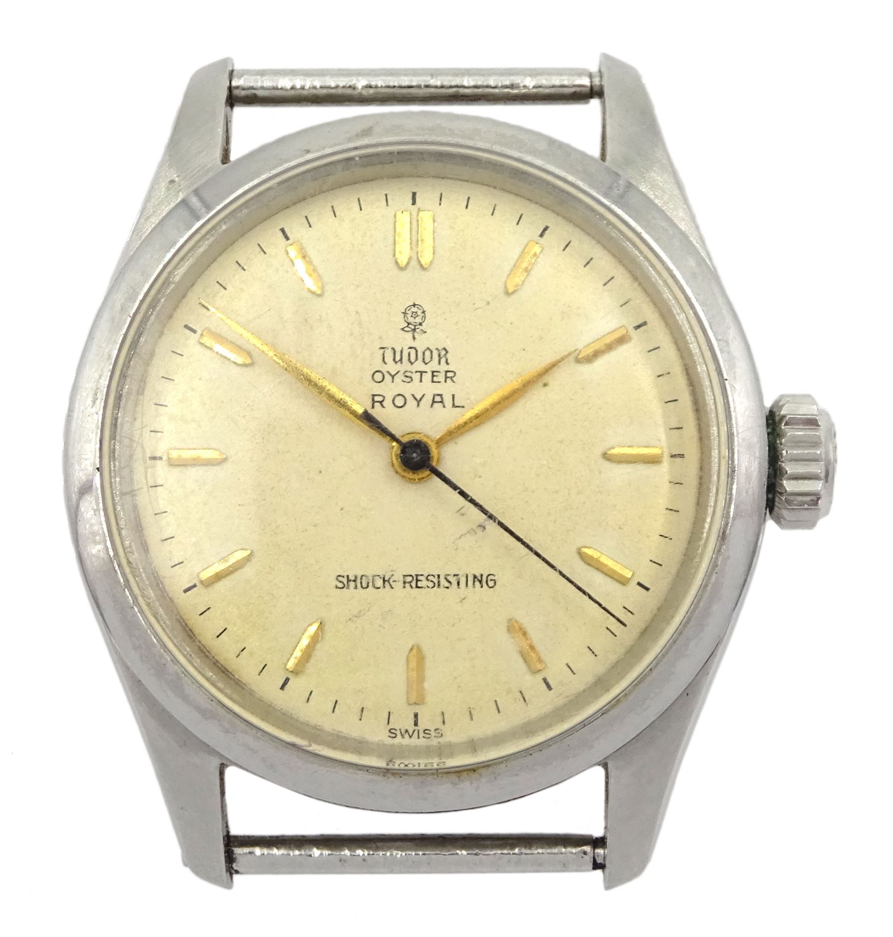 Tudor Oyster Royal gentleman's stainless steel manual wind wristwatch, back case No. 7903 82792