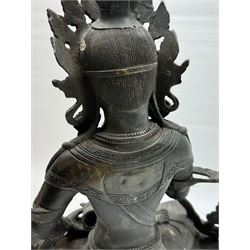 Tibetan bronzed figure of a seated Tara, H44cm