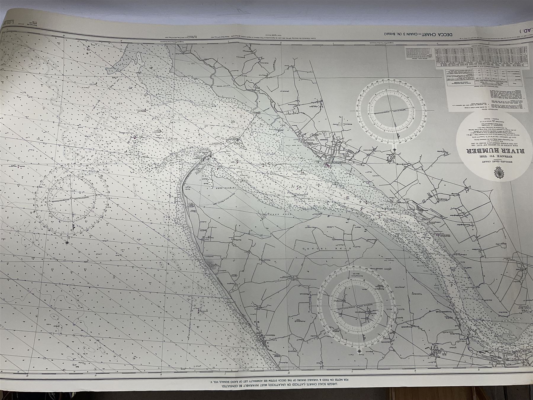 Four shipping charts depicting the River Humber 