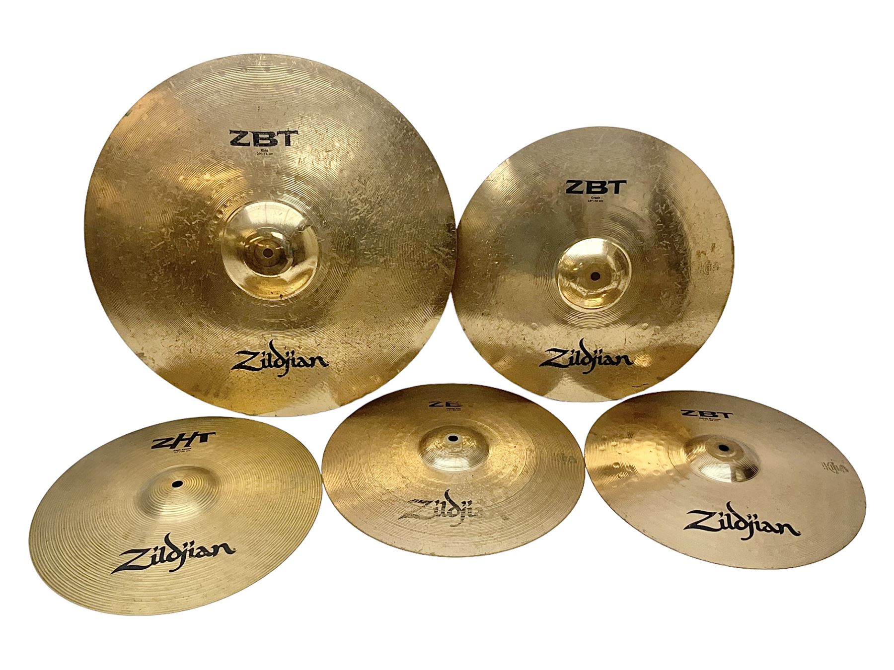 Five Zildjian cymbals - ZBT Ride D51cm (20