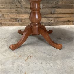 3 x rosewood extending square to round pedestal restaurant tables