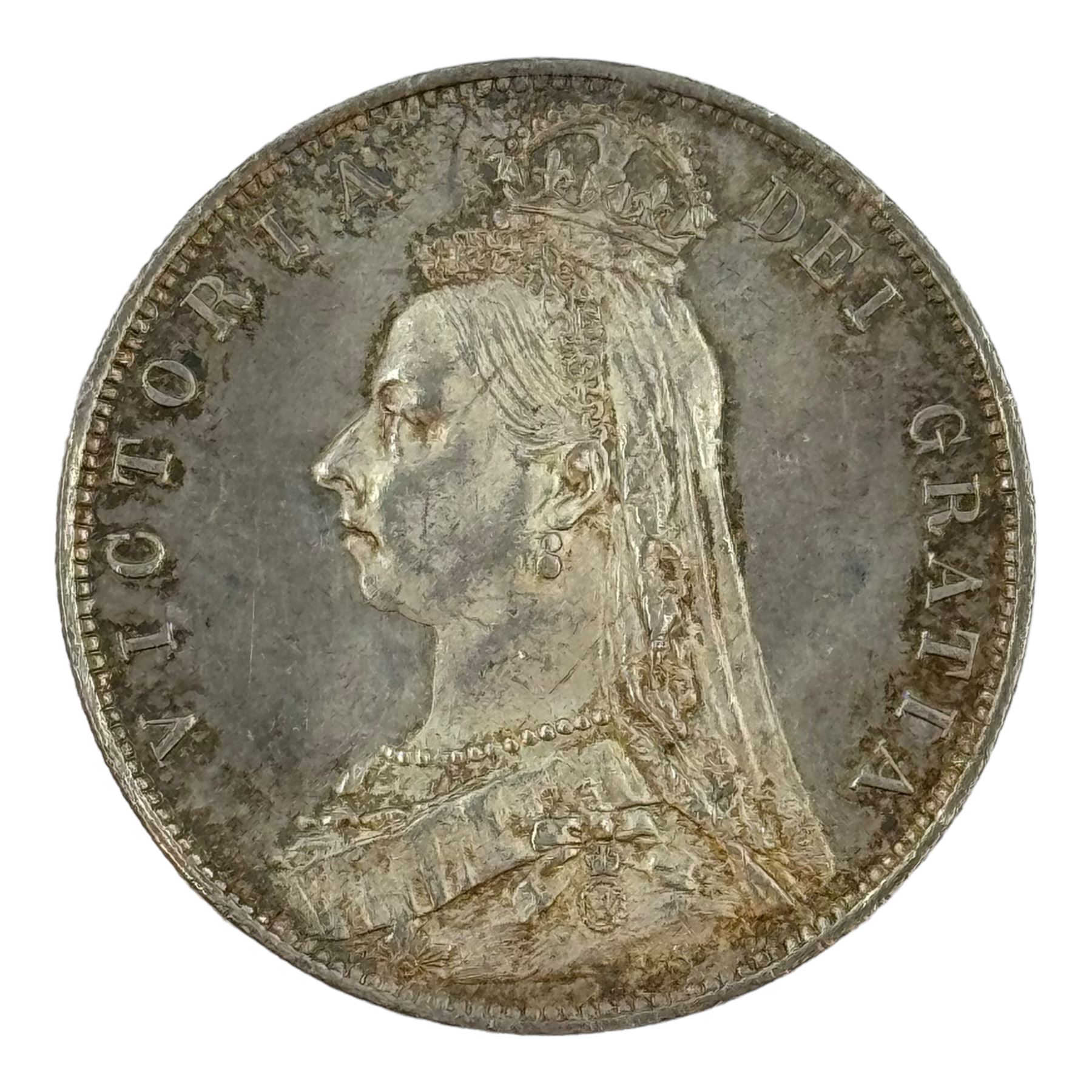 Queen Victoria 1889 silver halfcrown coin