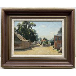 Walter Henry Goldsmith (British 1857-1943): 'A Berkshire Village', oil on board signed and dated 1900, titled verso 25cm x 35cm