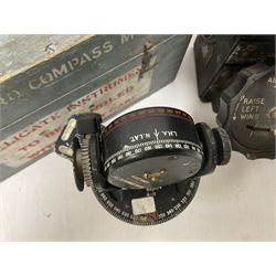 Cased Astro compass mark MK11, together with another and other aircraft equipment marked Aero Controls Ltd 