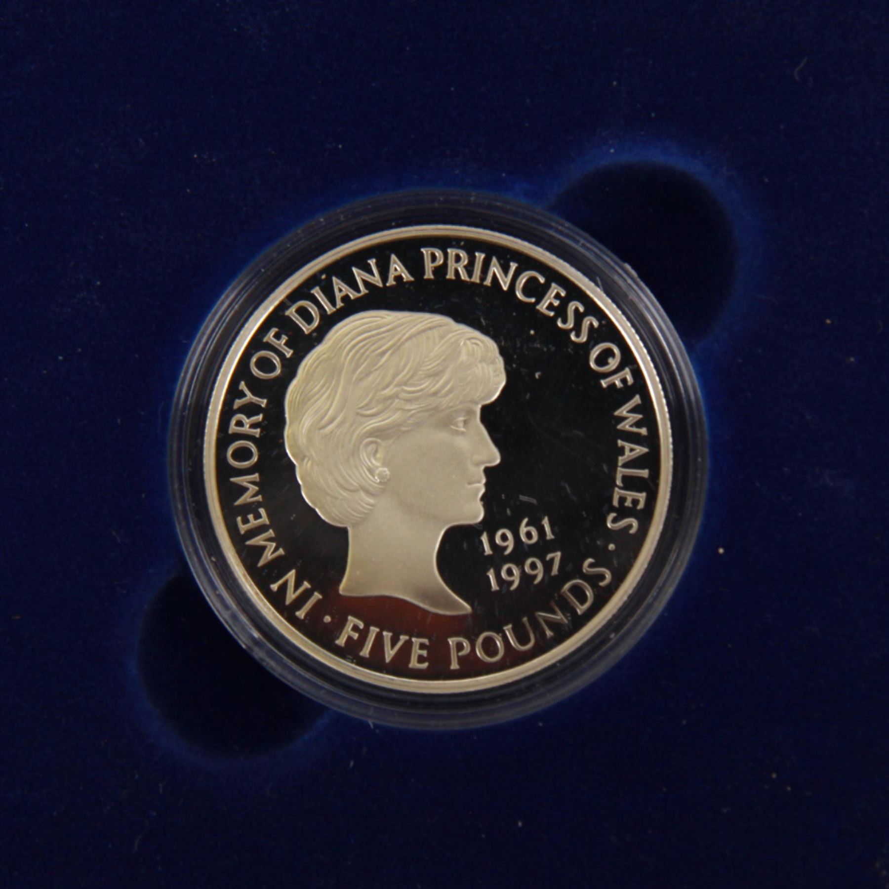 Four The Royal Mint United Kingdom silver proof five pound coins, comprising 1997 'In Memory of Diana Princess of Wales', 2000 'Queen Elizabeth The Queen Mother Centenary Year' piedfort, 2001 'Victorian Anniversary Crown' and 2002 '1900-2002 Her Majesty Queen Elizabeth The Queen Mother' all cased with certificates