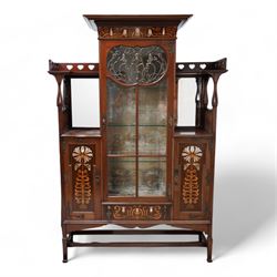 Shapland & Petter; Barnstaple (1854-1999); Art Nouveau circa. 1900s 'Lily' mahogany displa...