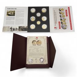 The London Mint Office 'We Will Remember Them', coin set including Queen Elizabeth II Gibraltar 2018 9 carat gold 8 grams double crown coin etc, in card folder