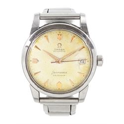 Omega Seamaster Calendar gentleman's stainless steel automatic wristwatch, on expanding st...