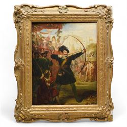 Francis Philip Stephanoff (British 1790-1860): Young Henry VIII as an Archer, oil on panel...