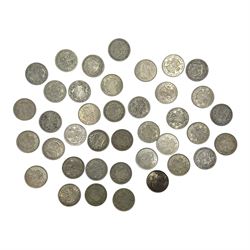 Approximately 545 grams of Great British pre 1947 silver halfcrown coins, including King George V and King George VI