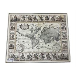 Coffee table with map print top