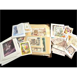 Collection of art prints and postcards etc, mostly Anton Pieck