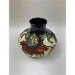 Moorcroft vase of squat baluster form, decorated in the Anna Lily pattern designed by Nicola Slaney, H15.5cm