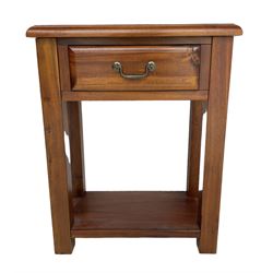 Mahogany stand fitted with drawer and under-tier
