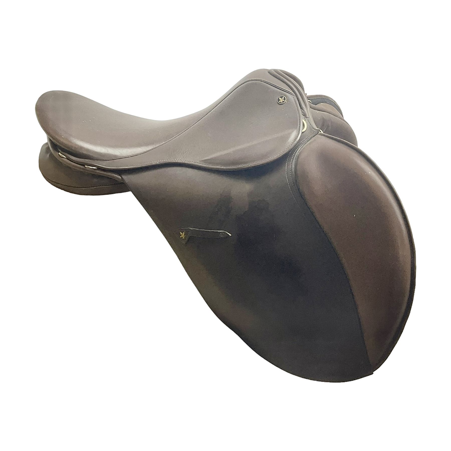 Falcon GP wide saddle, brown leather, 18