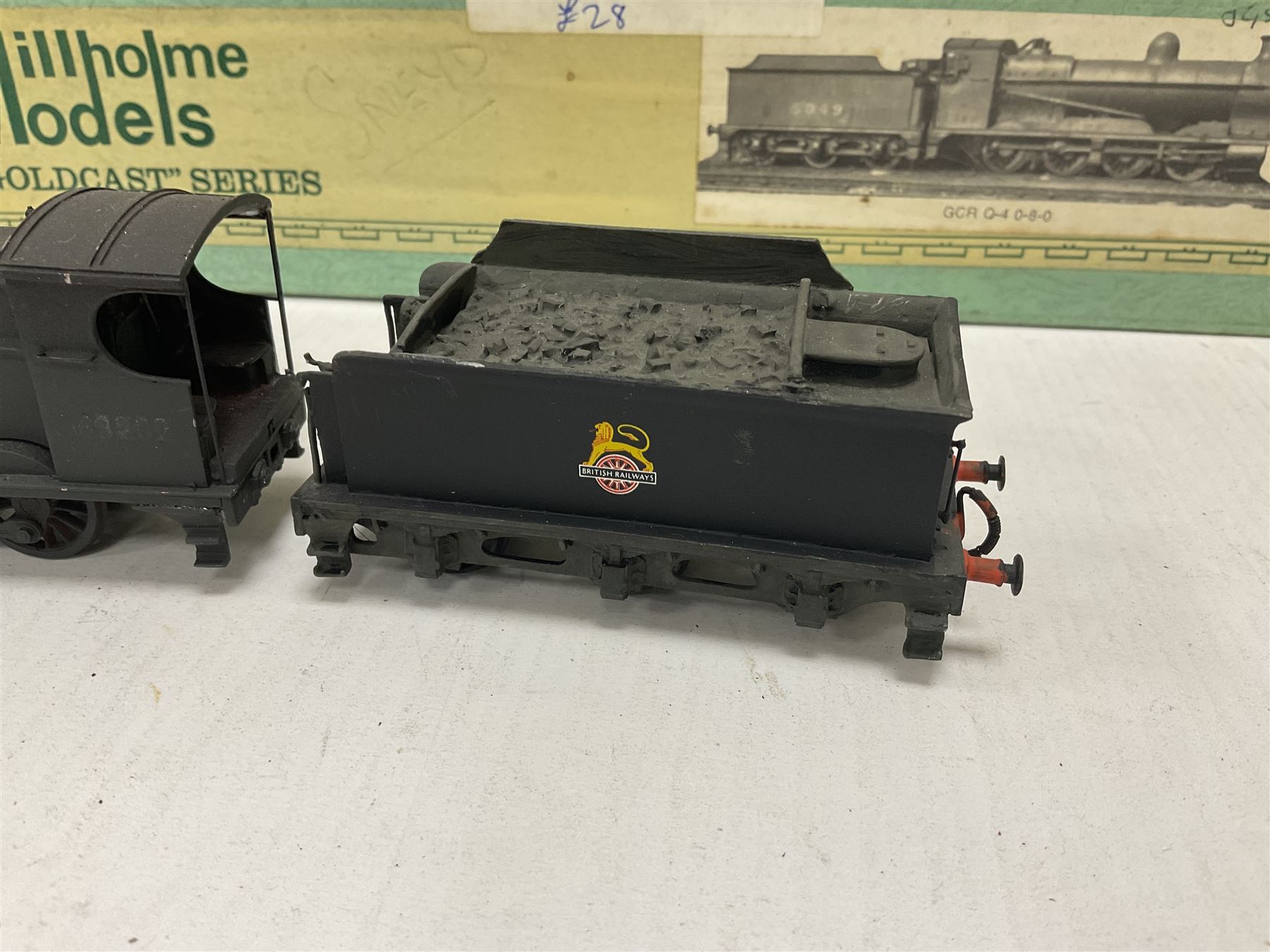 ‘00’ gauge - two kit built steam locomotives comprising GCR Class Q4 0-8-0 no.63202 finished in BR black with BR tender; Class N4 0-6-2T no.69244 finished in BR black; both with Millholme Models boxes (2) 