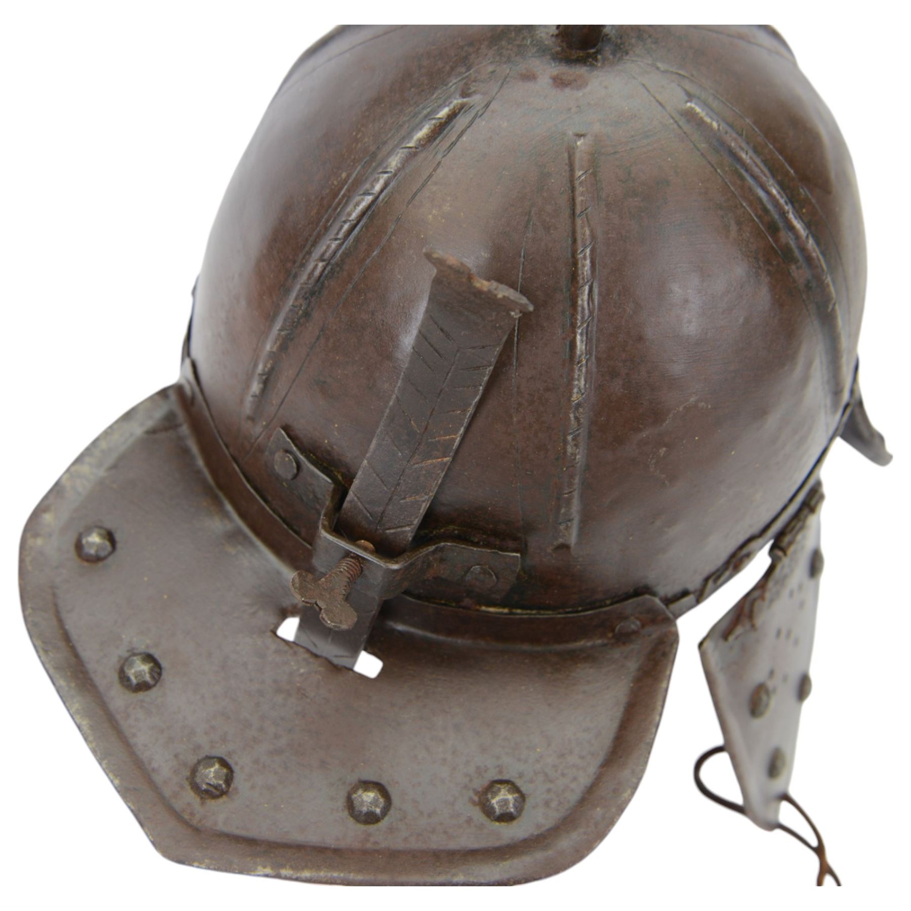 Reproduction 17th century one bar lobster tail helmet 