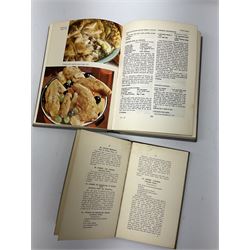 A collection of cook books, comprising of Ices and how to make them, third edition, Mrs Beetons book of household management, Mrs Beeton's family cookery, three copies Mrs Beeton's everyday cookery from 1907 and 1963, A guide to modern cooks by A.Escoffier, a good housekeeping cooking compendium. 