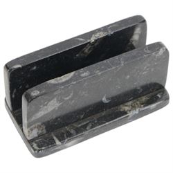 Letter rack with Orthoceras and Goniatites inclusions, H5cm, L10cm