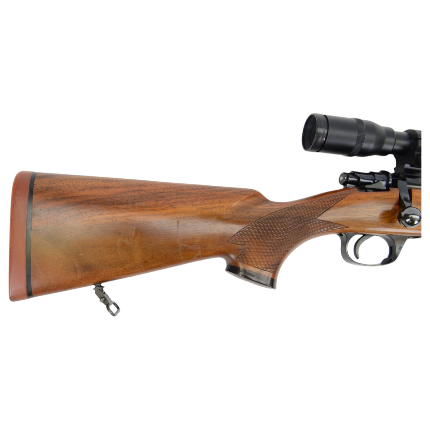 SECTION 1 FIREARMS CERTIFICATE REQUIRED - Parker Hale .308 bolt action rifle, the 62cm barrel, marked with BNP below a crown, fitted with Nikkostirling  Gold Crown Deluxe 4x 32 scope, overall L113cm, serial no. 09198