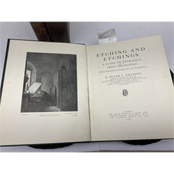 Collection of art reference books, including Works of Eminent Masters, Frank Brangwyn and His Works, Etching and Etchings etc 