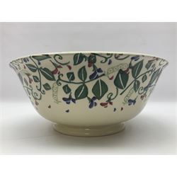 Emma Bridgewater ceramics in Sweet Pea pattern, comprising three cups and a large bowl,  bowl D31cm