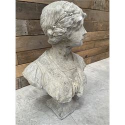 Victorian design cast bust depicting Marie-Anne