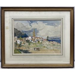 Rowland Henry Hill (Staithes Group 1873-1952): 'Realejo Alto - Tenerife', watercolour signed and dated 1938, 26cm x 36cm 
Provenance: private collection, purchased David Duggleby Ltd Whitby 14th September 2004 Lot 98