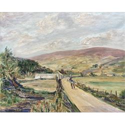 Attrib. Charles McAuley (Irish 1910-1999): 'A Walk in the Glens of Antrim', oil on canvas ...