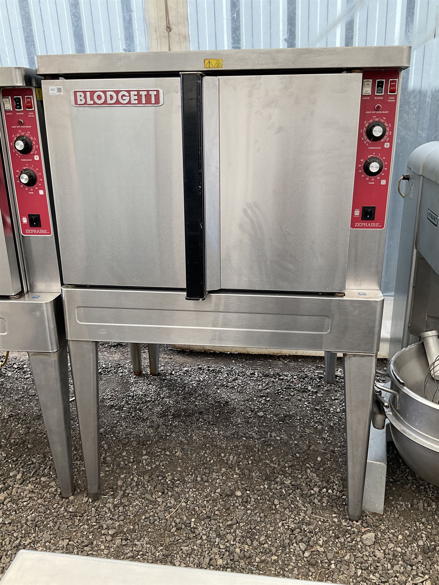 Blodgett - Zephaire commercial stainless steel double door convection baking oven, 3 phase, on four legs - THIS LOT IS TO BE COLLECTED BY APPOINTMENT FROM DUGGLEBY STORAGE, GREAT HILL, EASTFIELD, SCARBOROUGH, YO11 3TX