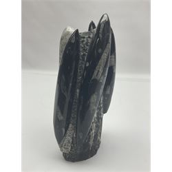Orthoceras fossil tower, age: Devonian period, H16cm
