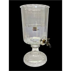 Glass water filter, with a mother of pearl lustre finish, H38cm