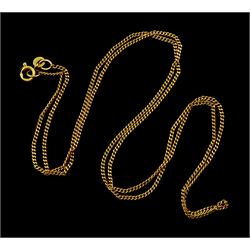 18ct gold chain link necklace, stamped 750