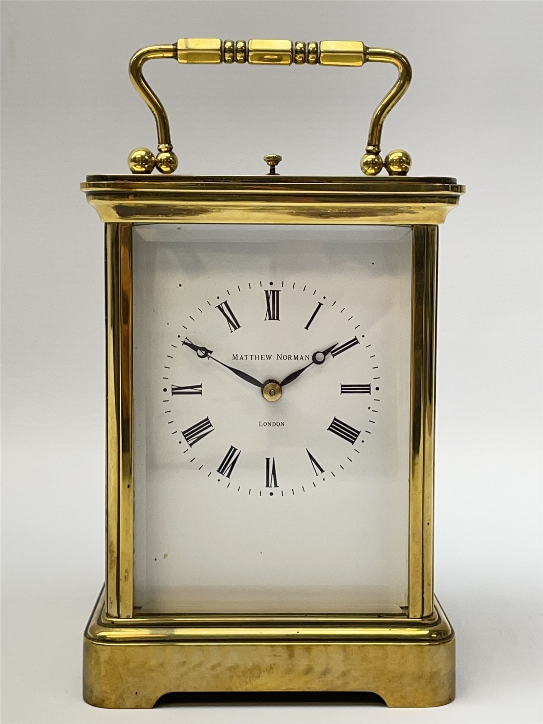 Corniche cased 20th century carriage clock dial inscribed “Matthew ...