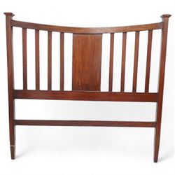 Edwardian inlaid mahogany 4' 6'' double bedstead 