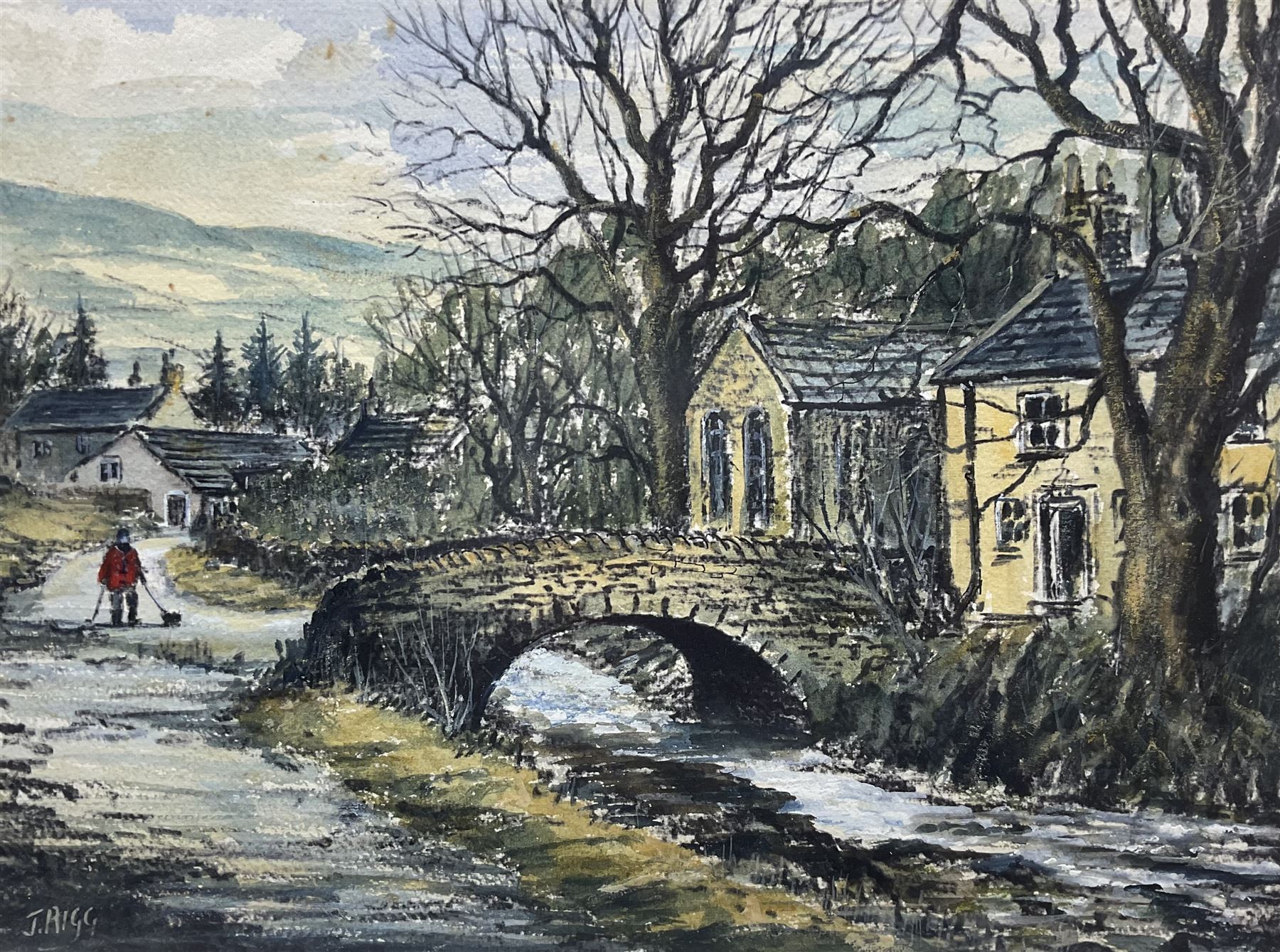 Jack Rigg (British 1927-2023): 'Yorkshire Dales', watercolour and ink signed, titled and dated 1968 verso 30cm x 40cm