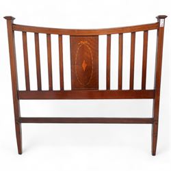 Edwardian inlaid mahogany 4' 6'' double bedstead 