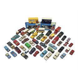 Corgi - approximately forty die-cast models of various scales to include ‘On the Move’ CC11406 and CC11407, both boxed; Renault 16, Ford Consul Classic, Vanwall Racing Car etc 