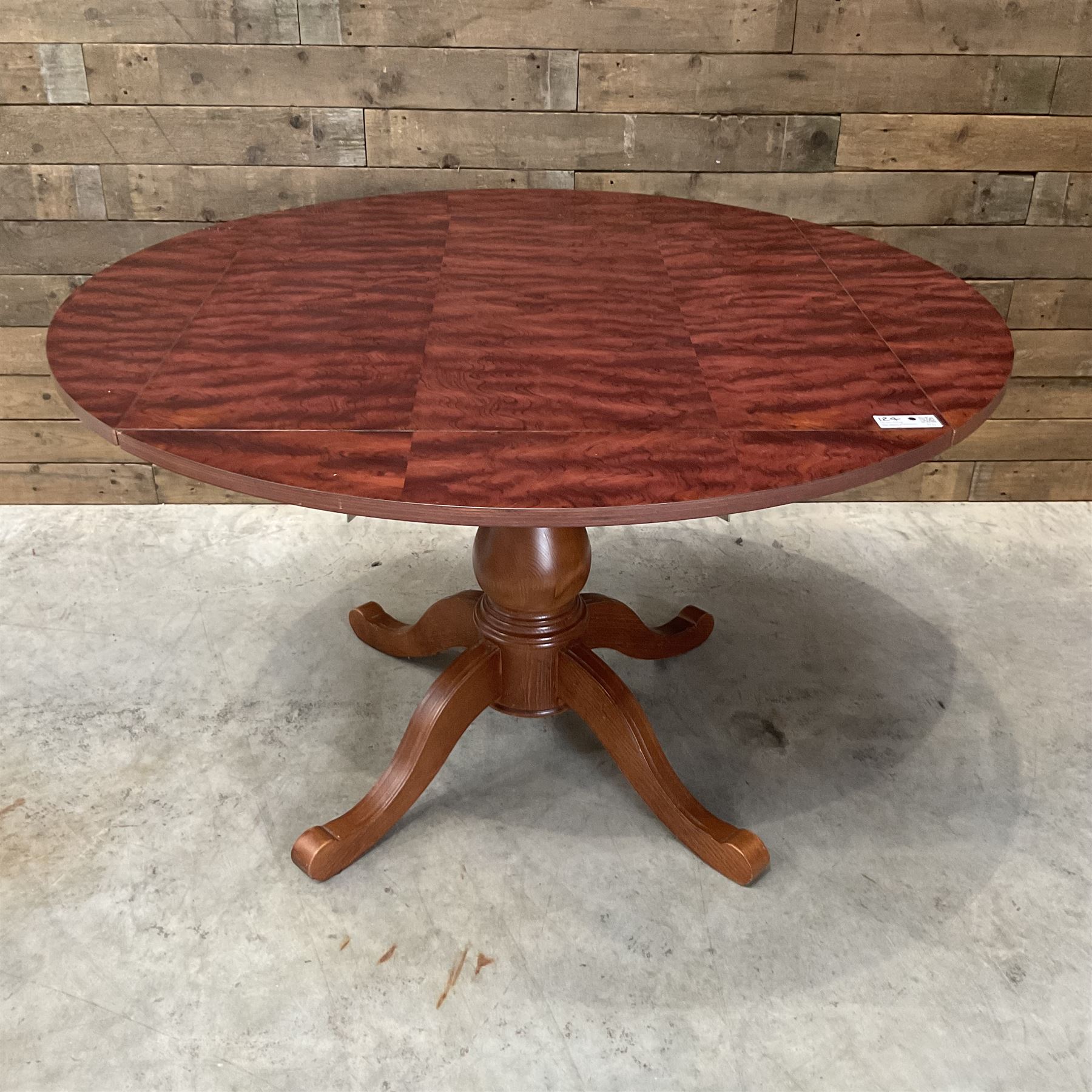 3 x rosewood extending square to round pedestal restaurant tables