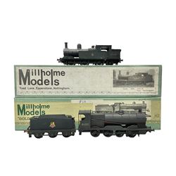 ‘00’ gauge - two kit built steam locomotives comprising GCR Class Q4 0-8-0 no.63202 finished in BR black with BR tender; Class N4 0-6-2T no.69244 finished in BR black; both with Millholme Models boxes (2) 